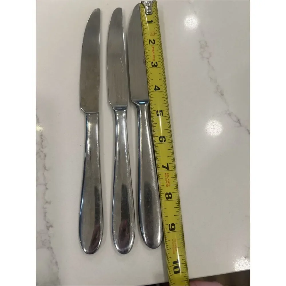 Oneida Stainless Mooncrest‎ Set Of 3 Dinner Knives 9.5” Flatware 18/10